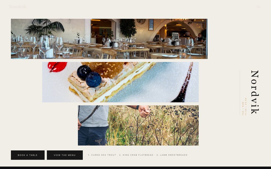 Nordvik — a Nordic-Asian luxe restaurant website template